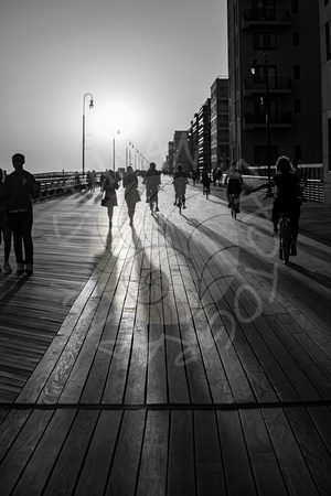 Sunset - Boardwalk - Long Beach, NY USA Sept 23, 2020